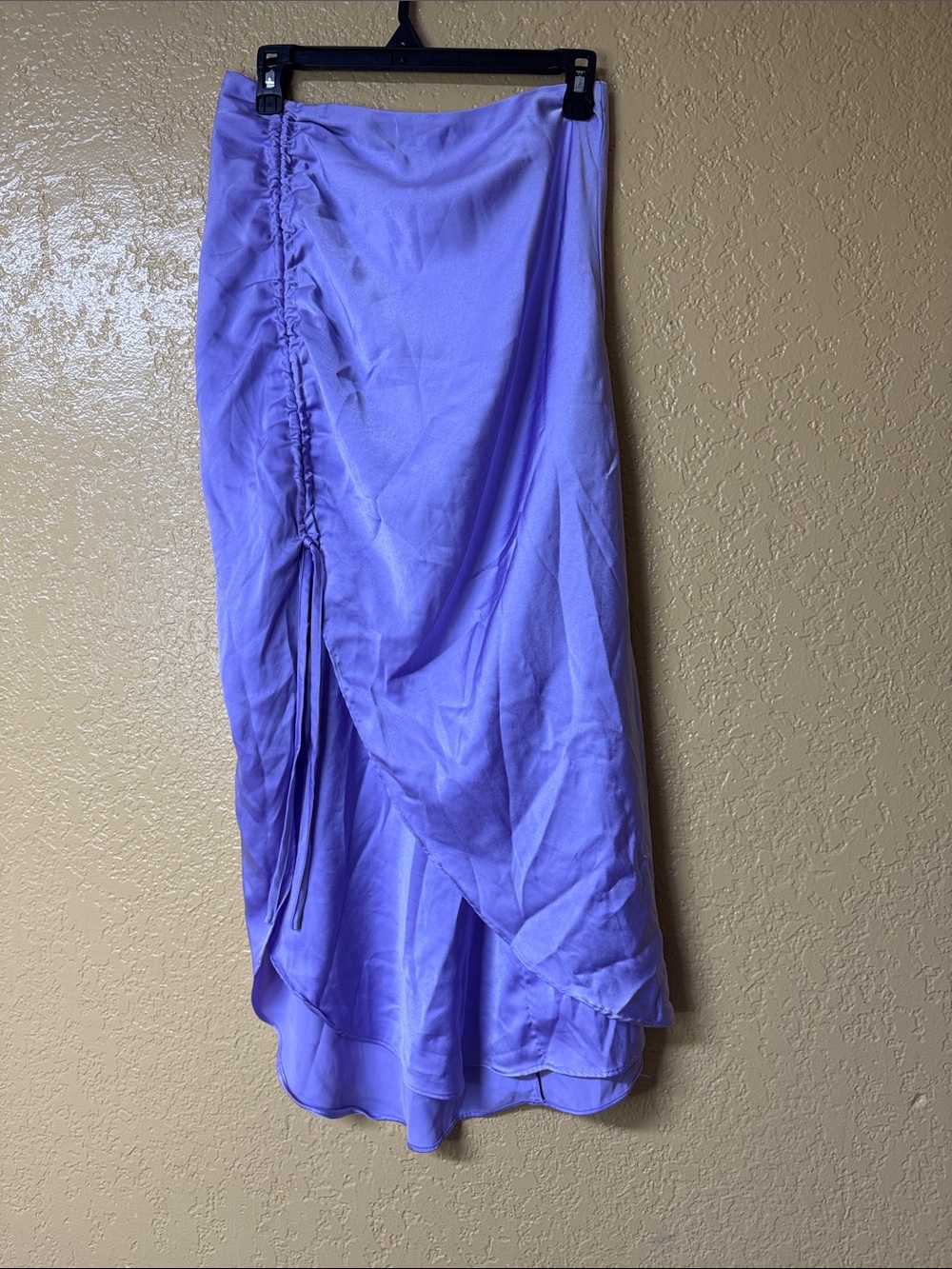 DO+BE Lavender High-Low Ruching Wrap Skirt